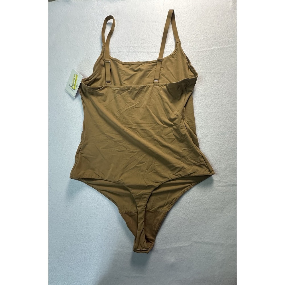 Auden Brown Bodysuit Size L Sleeveless Scoop Neck Adjustable Straps